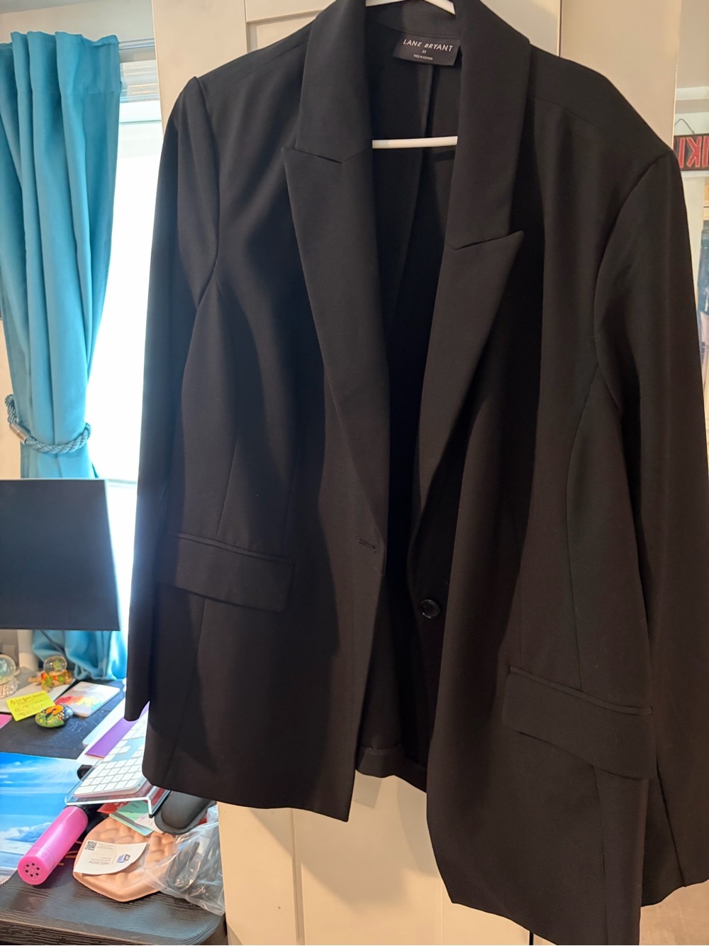 Lane Bryant Black Tailored Women's Blazer - Notch Lapel Size 22